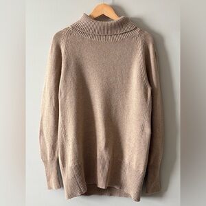 Babaton Oversized Wool Cashmere Funnel Neck Sweater | M